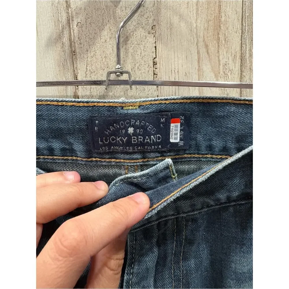 Lucky Brand 221 Original Straight Jeans 36X32 Distressed Classic Slouchy